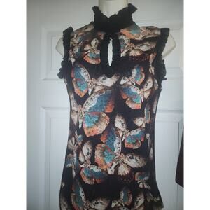 Fuzzi Womens Butterfly Print Size XL Made In Italy